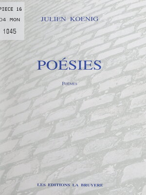 cover image of Poésies